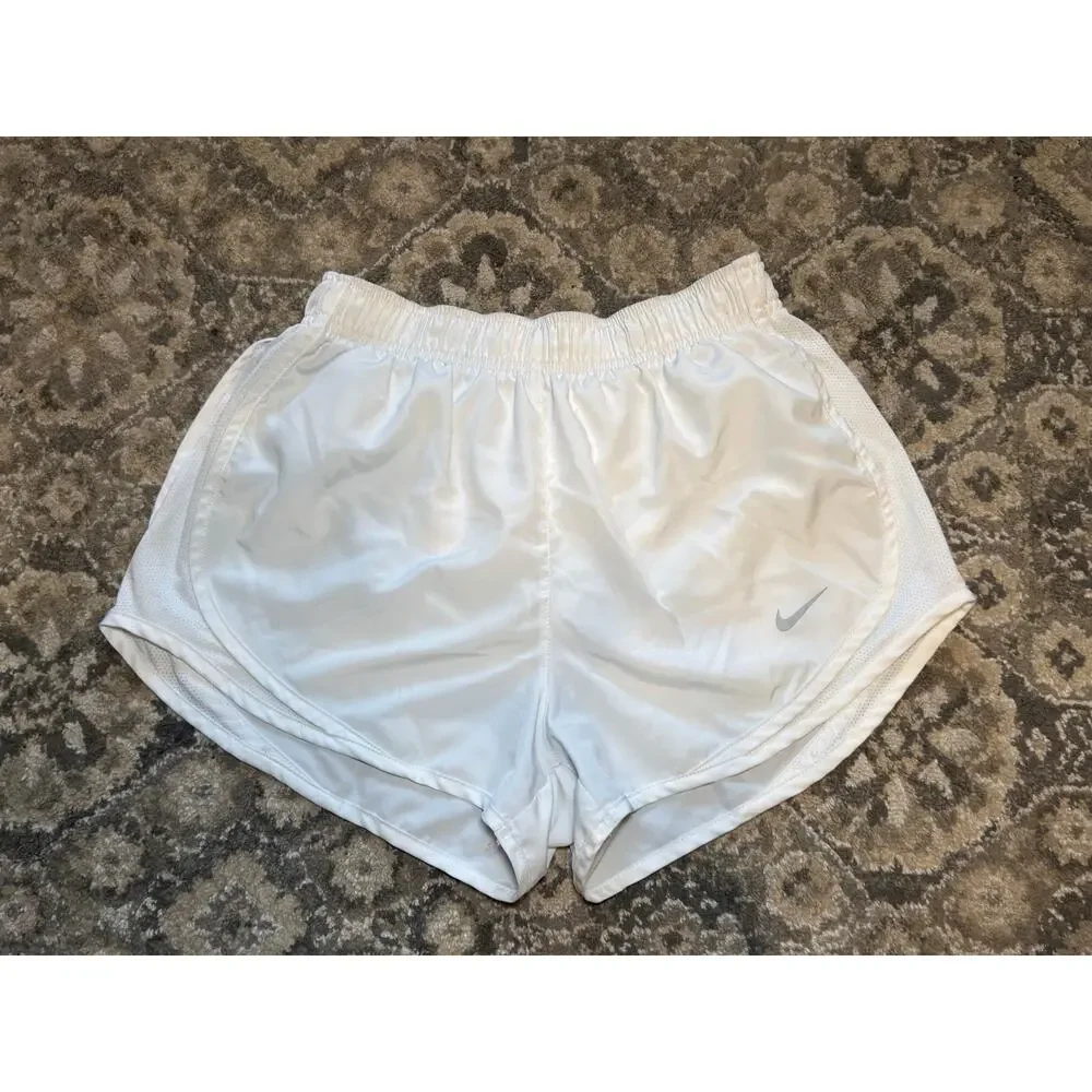 Nike Dri-FIT Women’s Running Shorts Small White Athletic Workout Lined